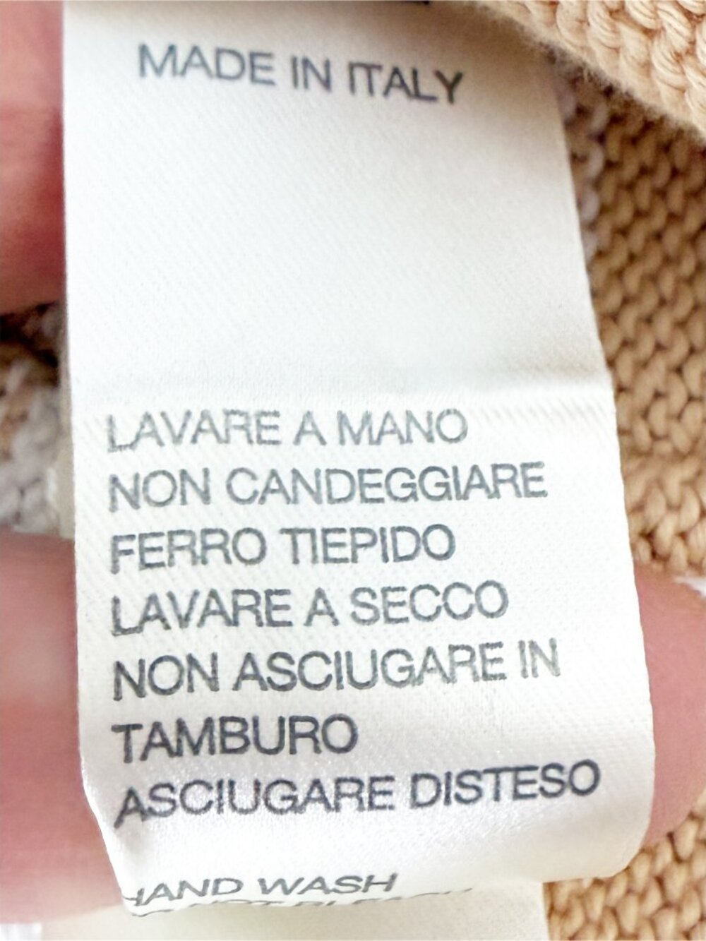 ROBERTO COLLINA Beige & Cream Knit Polo Shirt M - Picture 9 of 10